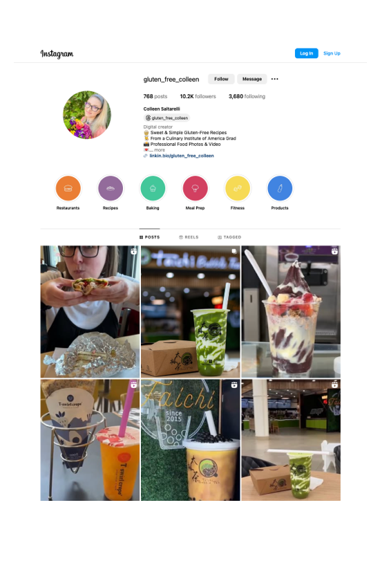website homepage